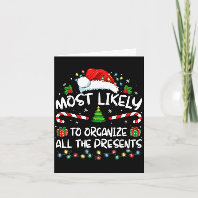 Carte Most Likely To Organize All The Family Christmas  (Devant)