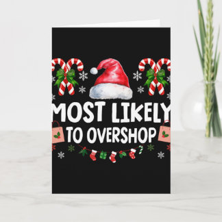 Carte Most Likely To Overshop Shopping Squad Family Chri