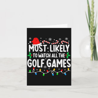 Carte Most Likely To Watch All Golf Games Funny Matching