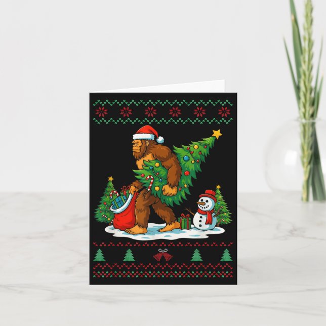 Carte Most Wonderful Christmas Bigfoot Christmas Tree Li (Devant)