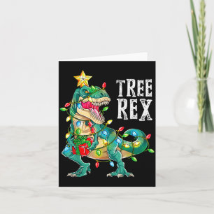 Carte Most Wonderful Christmas Co Arbre de Noël Dinosaur
