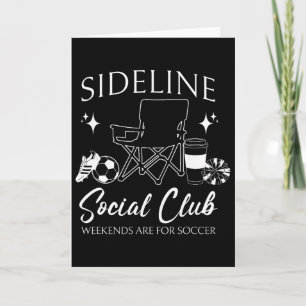 Carte Mot de club social de côté de femmes Footballeuse