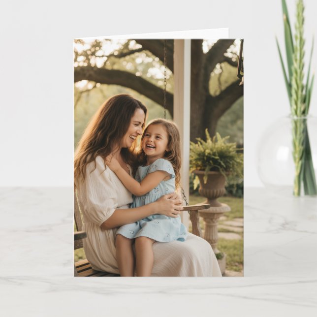 Carte Mother daughter love photo mothers day family gift (Devant)