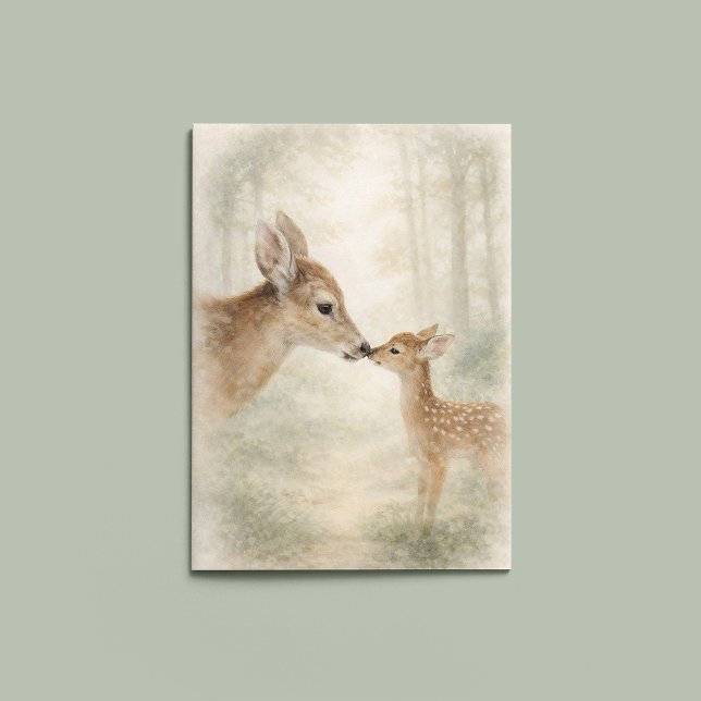 Carte Mother’s Day Card – Deer Kissing Noses (Créateur téléchargé)