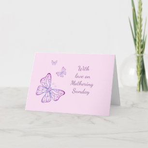 Carte Mothering Sunday Elegant Garden Butterflies
