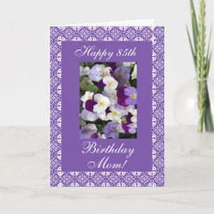 Carte Mother's birthday pansies