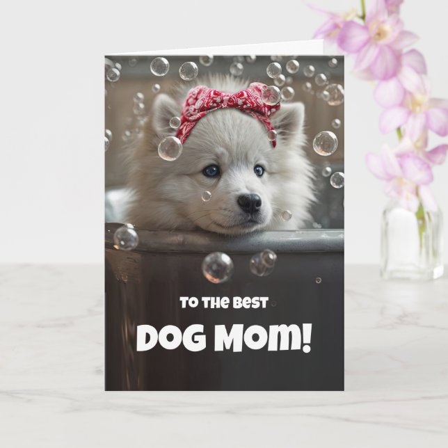 Carte Mothers Day from Pet Dog Fur Baby Cute (Orchidée)