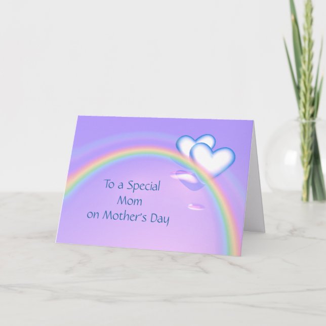 Carte Mothers Day Hearts on Rainbow Card (Devant)