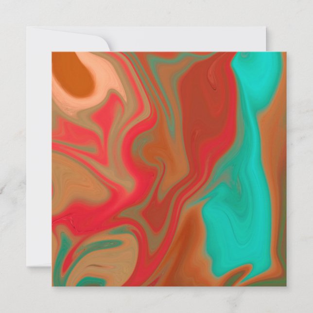 Carte motif abstrait. (Devant)