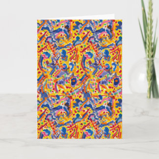 Carte Motif Abstrait Coloré et Audacieux Vide