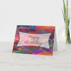 Carte Motif Abstrait et votre texte Joyeux anniversair