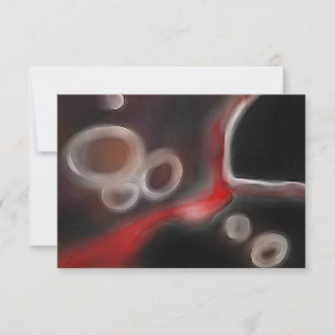 Carte Motif artériel : Noir, Blanc et Rouge Abstrait