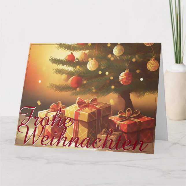 Carte Motif, avec des cadeaux sous le sapin de Noël 3701 (Devant)