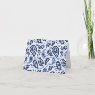 Carte Motif Blue Paisley
