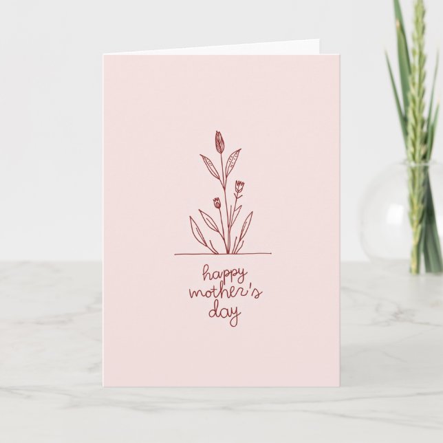 Carte motif Botanical Blush (Devant)