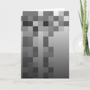 Carte Motif Carré gris, noir et blanc.