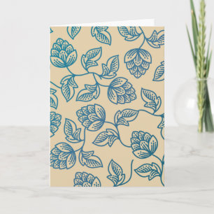 Carte Motif Classique de Feuilles de Houblon Vintage
