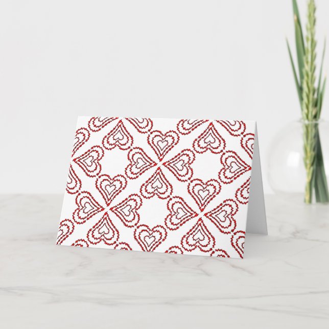Carte Motif Cœur Amour (Devant)