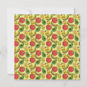 Carte Motif coloré aux fruits tropicaux sans soudure