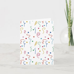 Carte Motif Confetti de la fête colorée