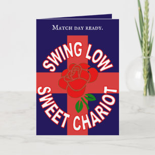 Carte Motif Croix Rouge et Rose Rouge Sweet Chariot