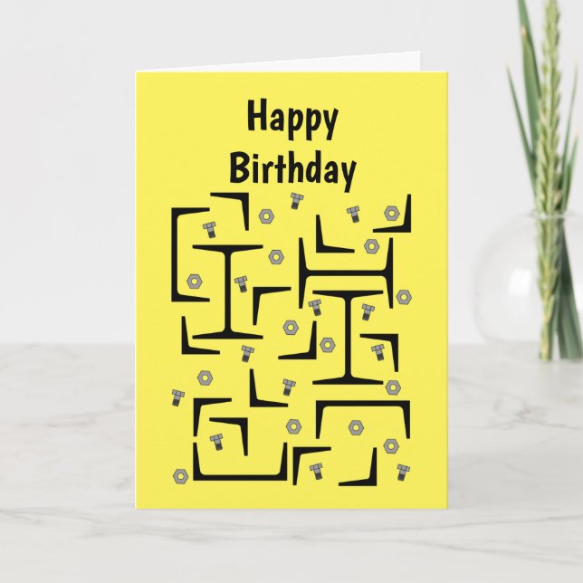 Carte Motif d'acier de construction (Devant)