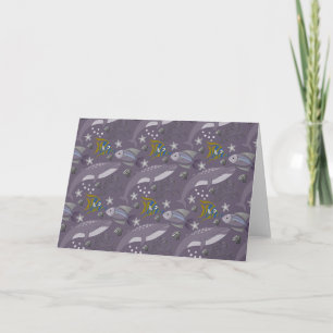 Carte Motif d'animaux aquatiques vie sous-marine océan