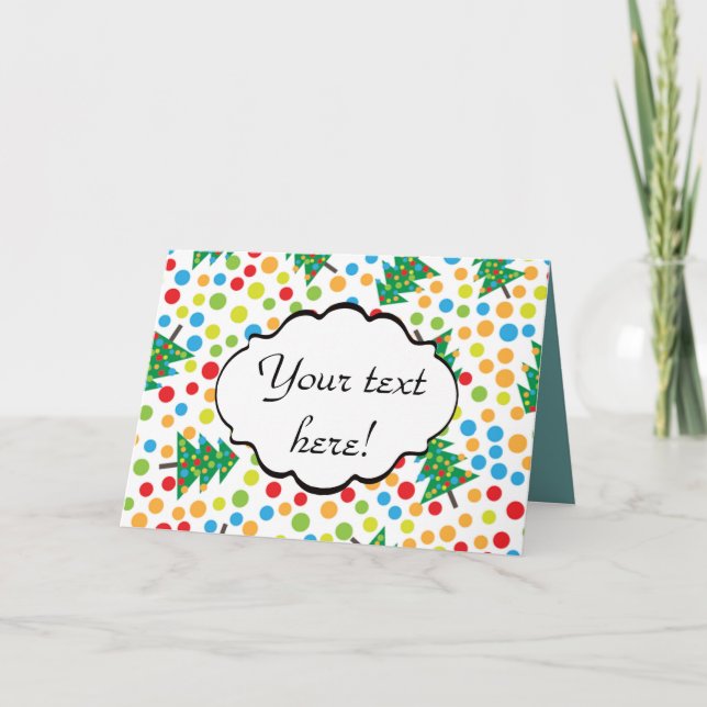 Carte Motif d'arbres de Noël (Devant)