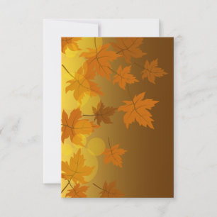 Carte Motif d'automne avec feuilles d'érable qui tombent