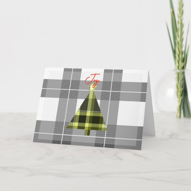 Carte Motif de buffle de Noël simple (Devant)