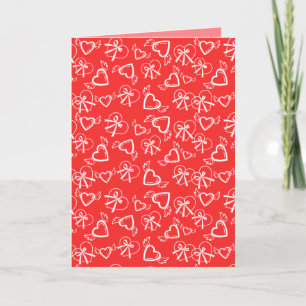 Carte Motif de coeurs de la Saint-Valentin d'ange