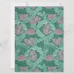 Carte Motif de couronne verte et rouge (par William Morr