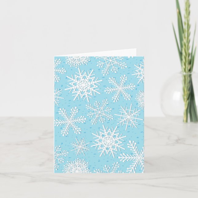 Carte Motif de flocon de neige (Devant)