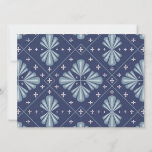 Carte Motif de formes géométriques bleues