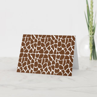 Carte Motif de girafe Brown foncée