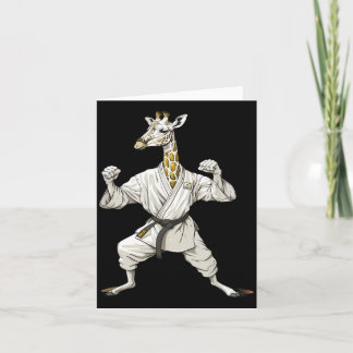 Carte Motif de girafe karaté Taekwondo Jiu-Jitsu Mma