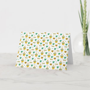 Carte motif de jardin printanier