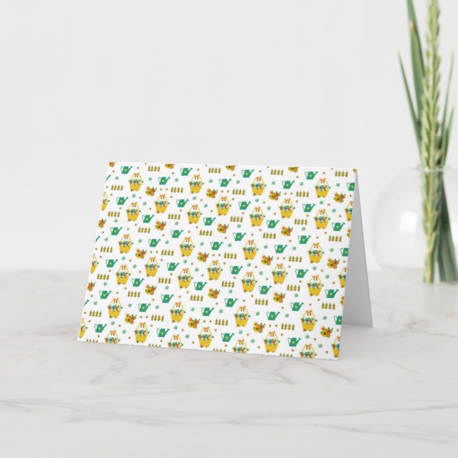 Carte motif de jardin printanier (Devant)