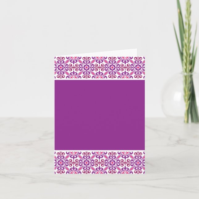 Carte Motif de mosaïque BGF - pourpre (Devant)