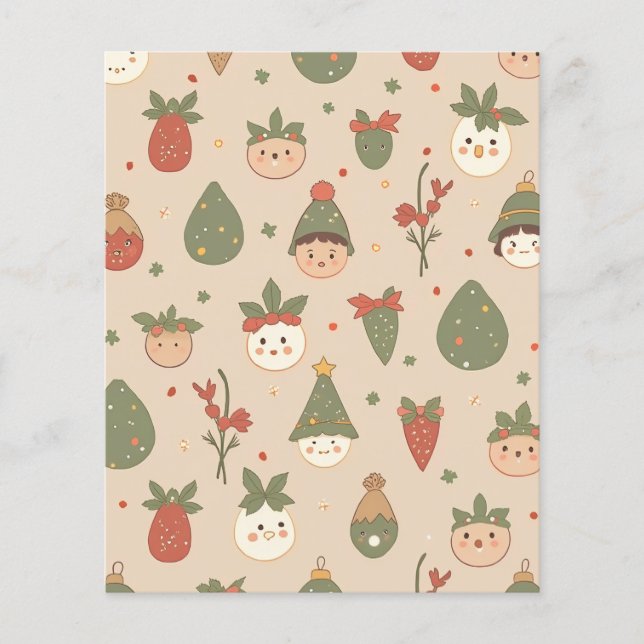 Carte Motif de Noël (Devant)