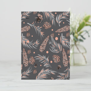 Carte Motif de Noël, Neige de Pin