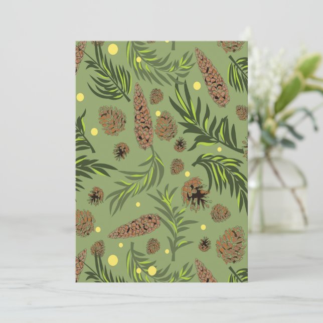 Carte Motif de Noël, Pinède enneigée 11 (Debout devant)