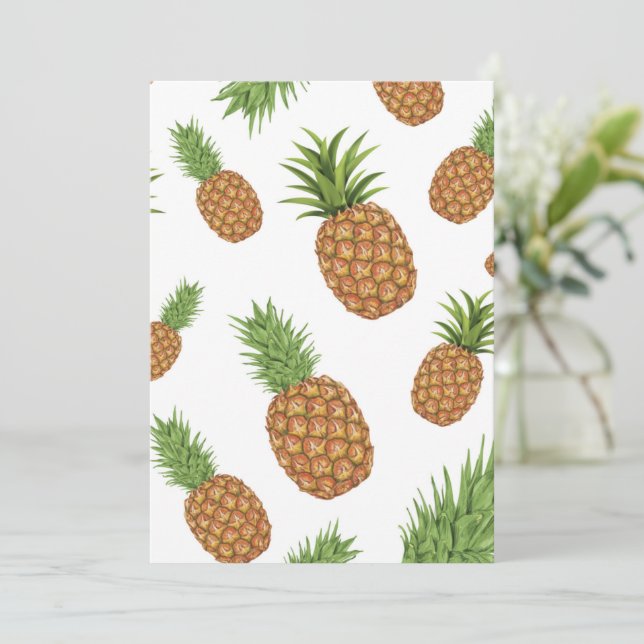 Carte Motif de pomme de pin aquarelle 1 (Debout devant)