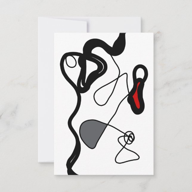 Carte Motif de rétention : Abstrait noir, blanc, gris et (Devant)