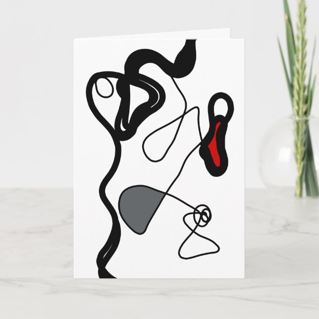 Carte Motif de rétention : Abstrait noir, blanc, gris et (Devant)