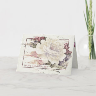 Carte motif de tapisserie rose vintage dans un cadre