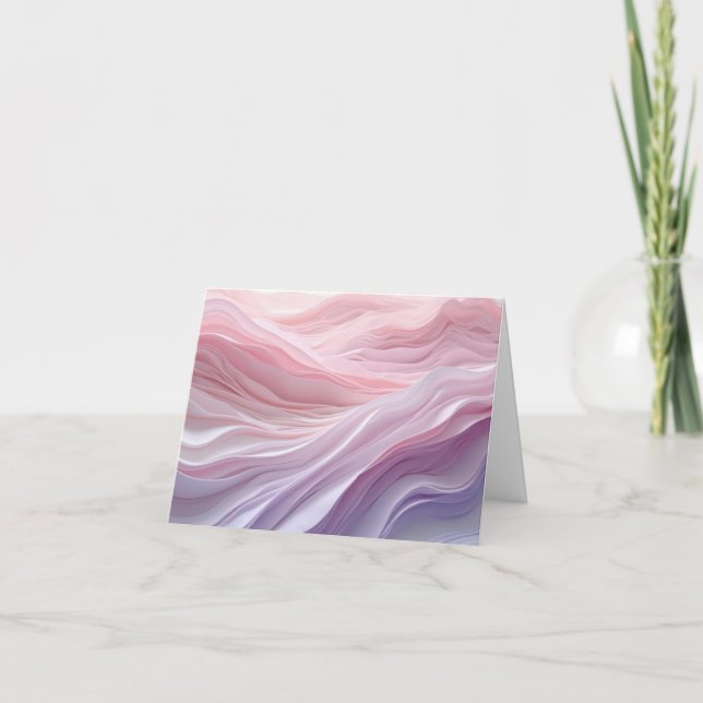 Carte Motif de vague apaisant pastel (Devant)