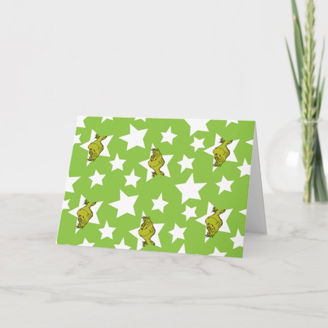 Carte Motif Étoile Cachottier du Grinch (Devant)