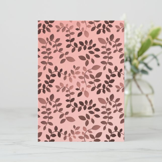 Carte Motif feuille 11 (Debout devant)