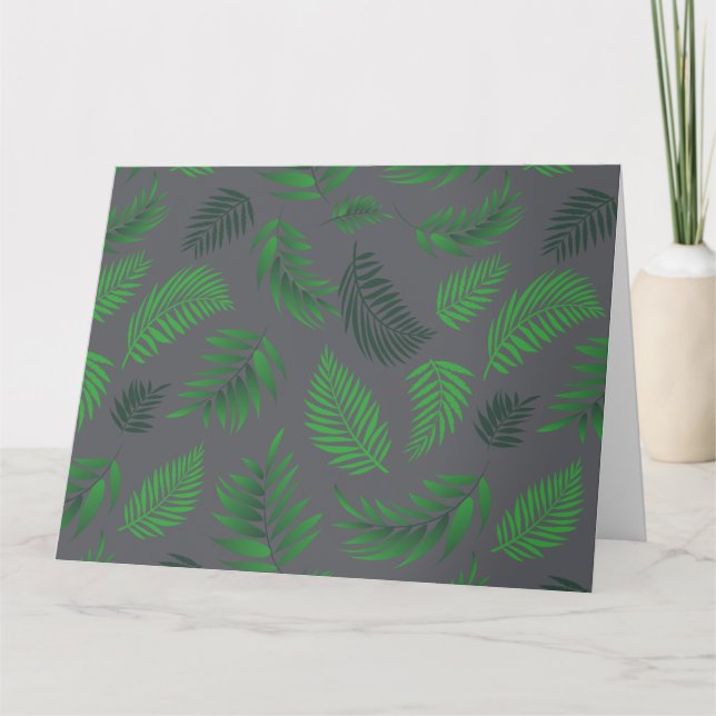 Carte Motif Feuille tropical 13 (Devant)